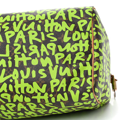 Louis Vuitton Monogram Graffiti Speedy 30 Green 7 of 9