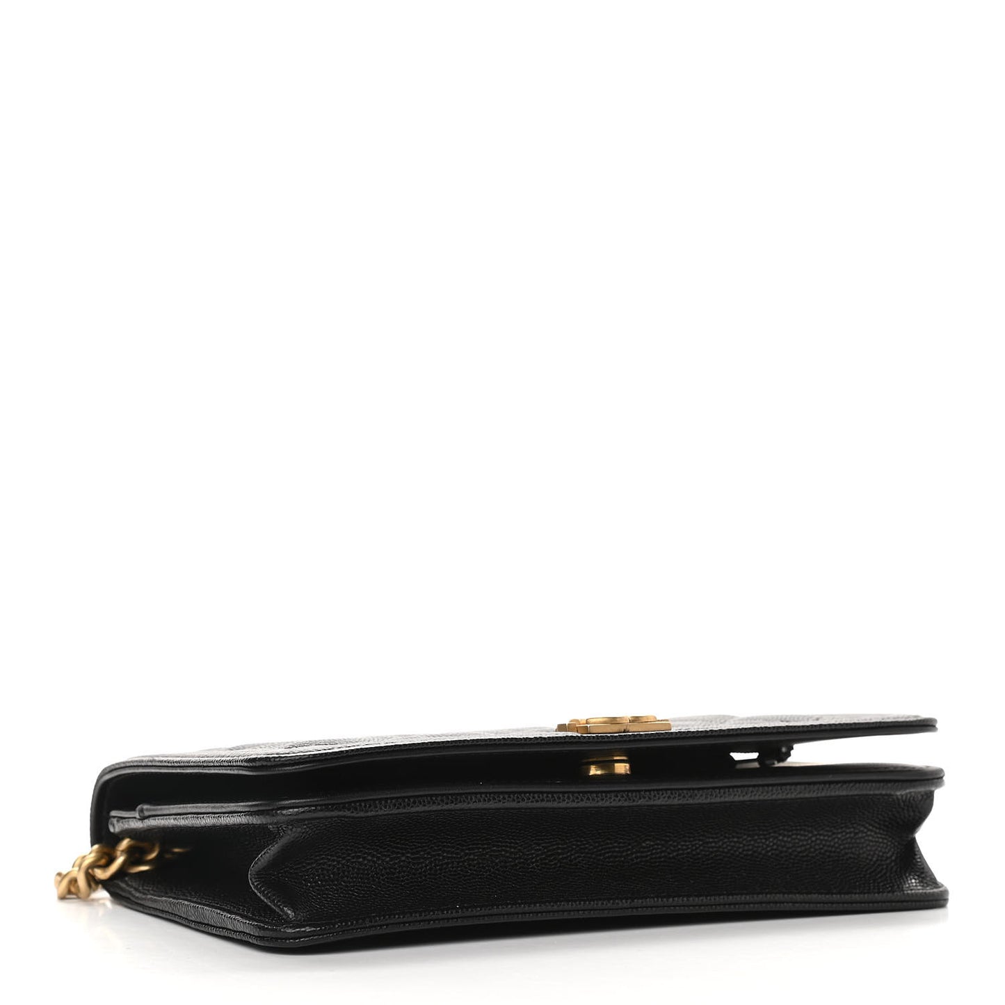 Caviar Quilted Boy Wallet On Chain WOC Black