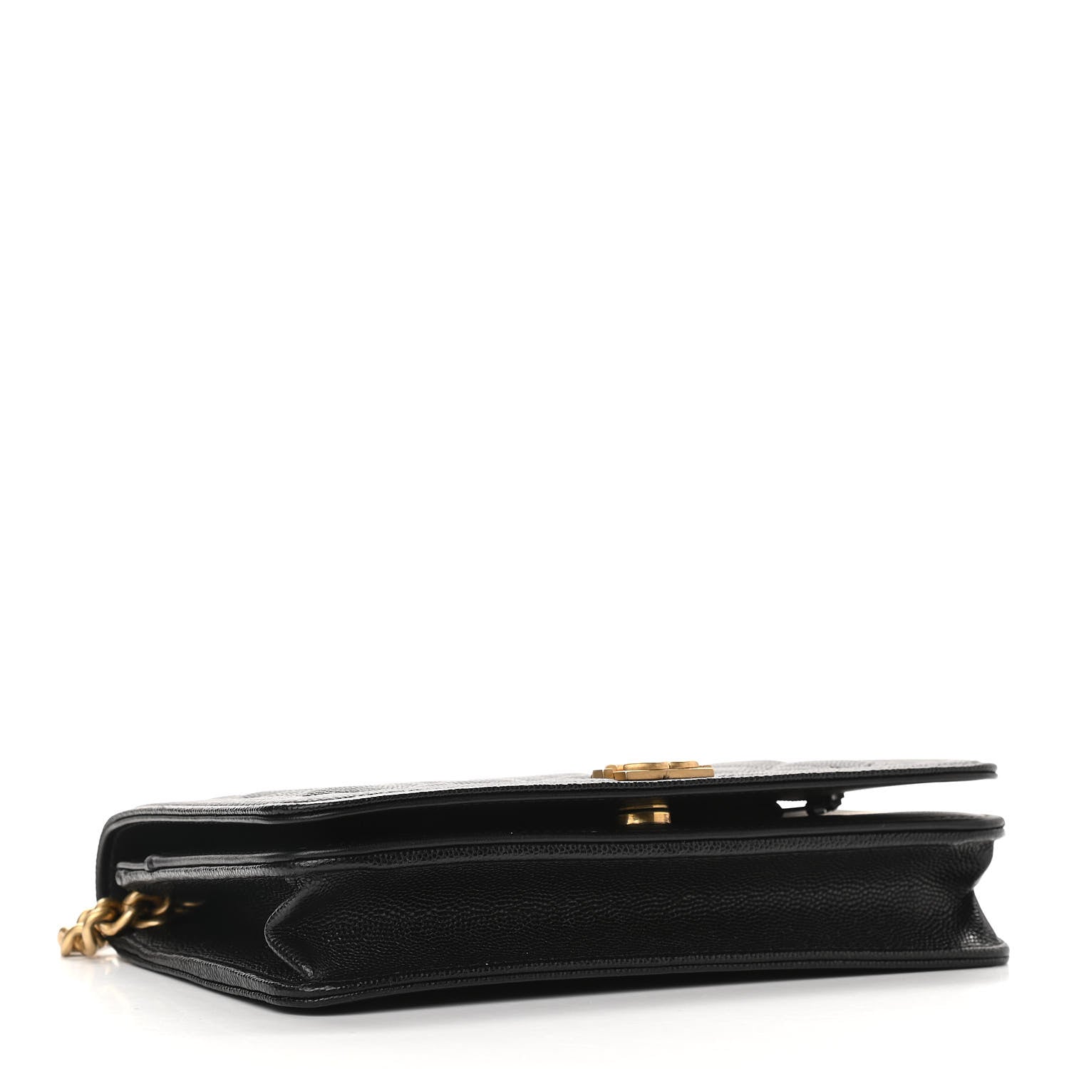 Chanel Caviar Quilted Boy Wallet On Chain WOC Black 4 of 15