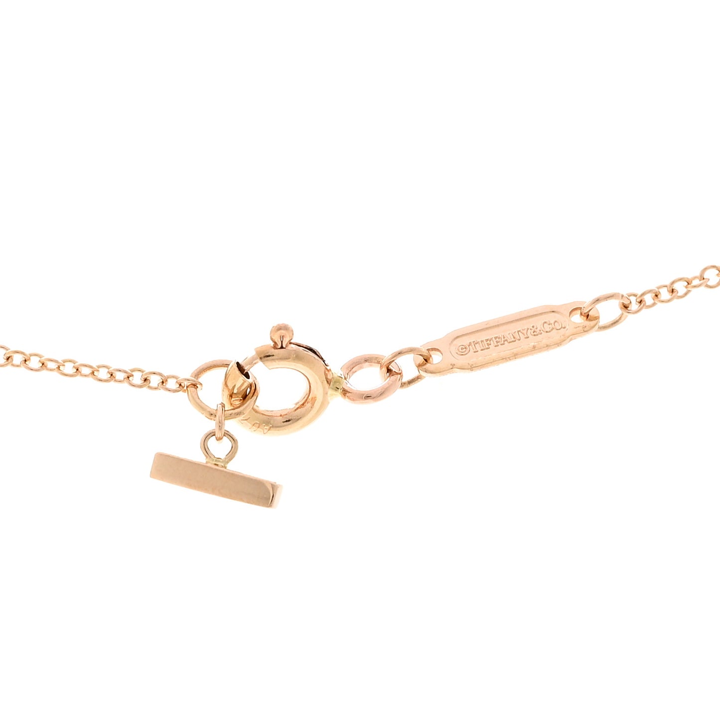 18K Rose Gold Small T Smile Pendant Necklace