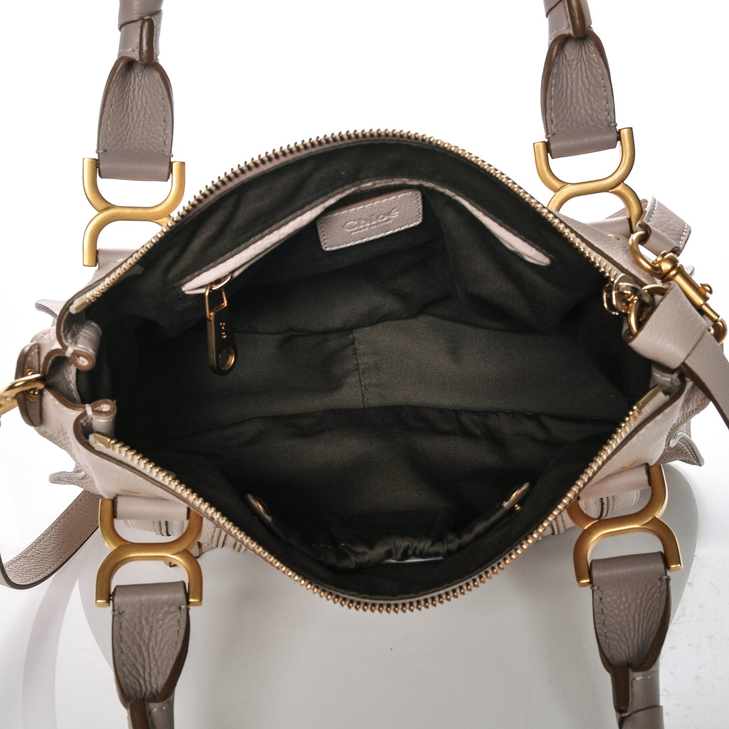 Calfskin Medium Marcie Satchel Abstract White