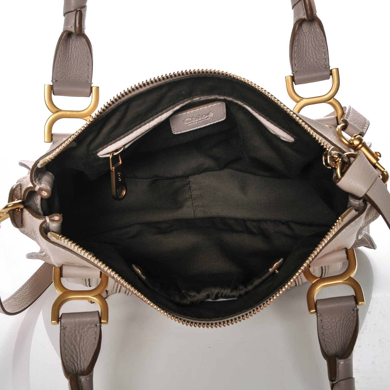 Chloe Calfskin Medium Marcie Satchel Abstract White 5 of 6