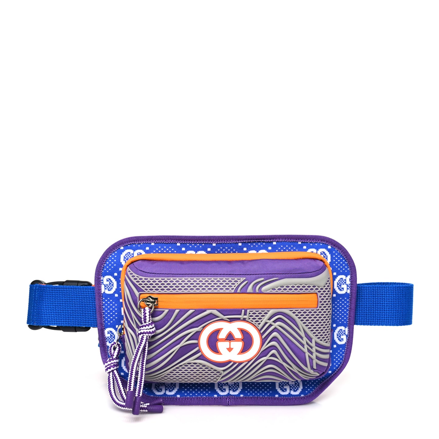 Jersey GG Monogram All Over Sporty Belt Bag Grey White Multicolor