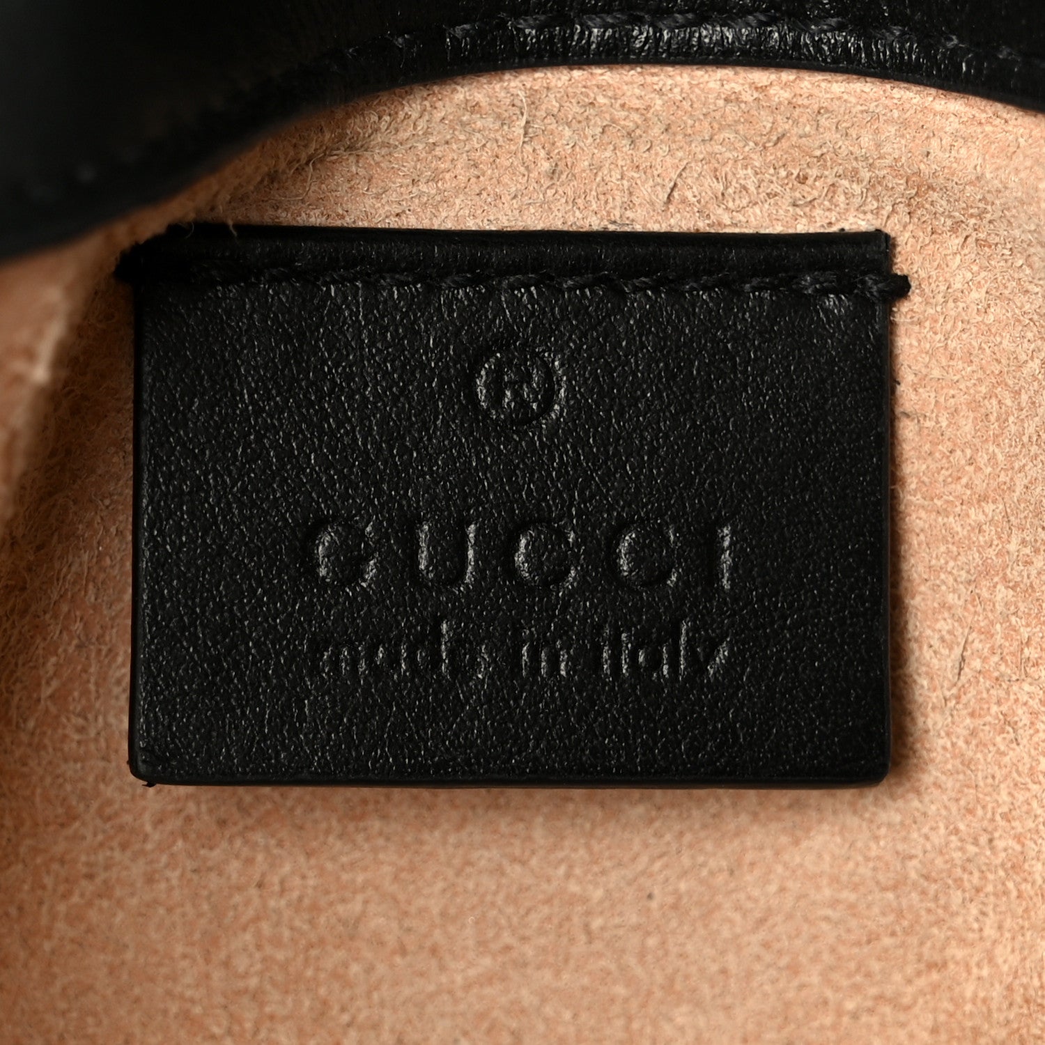 Gucci Calfskin Matelasse Super Mini GG Marmont Shoulder Bag Black 6 of 11