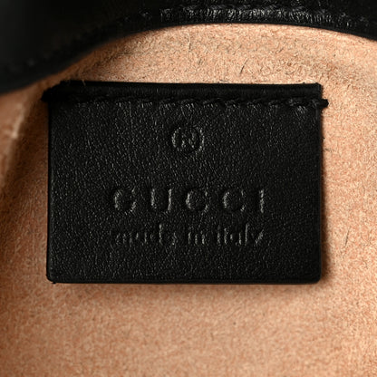 Gucci Calfskin Matelasse Super Mini GG Marmont Shoulder Bag Black 6 of 11