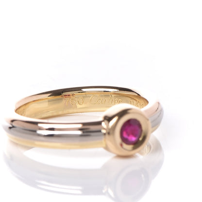 Cartier 18K Pink Yellow White Gold Ruby Ring 49 4.75 6 of 6