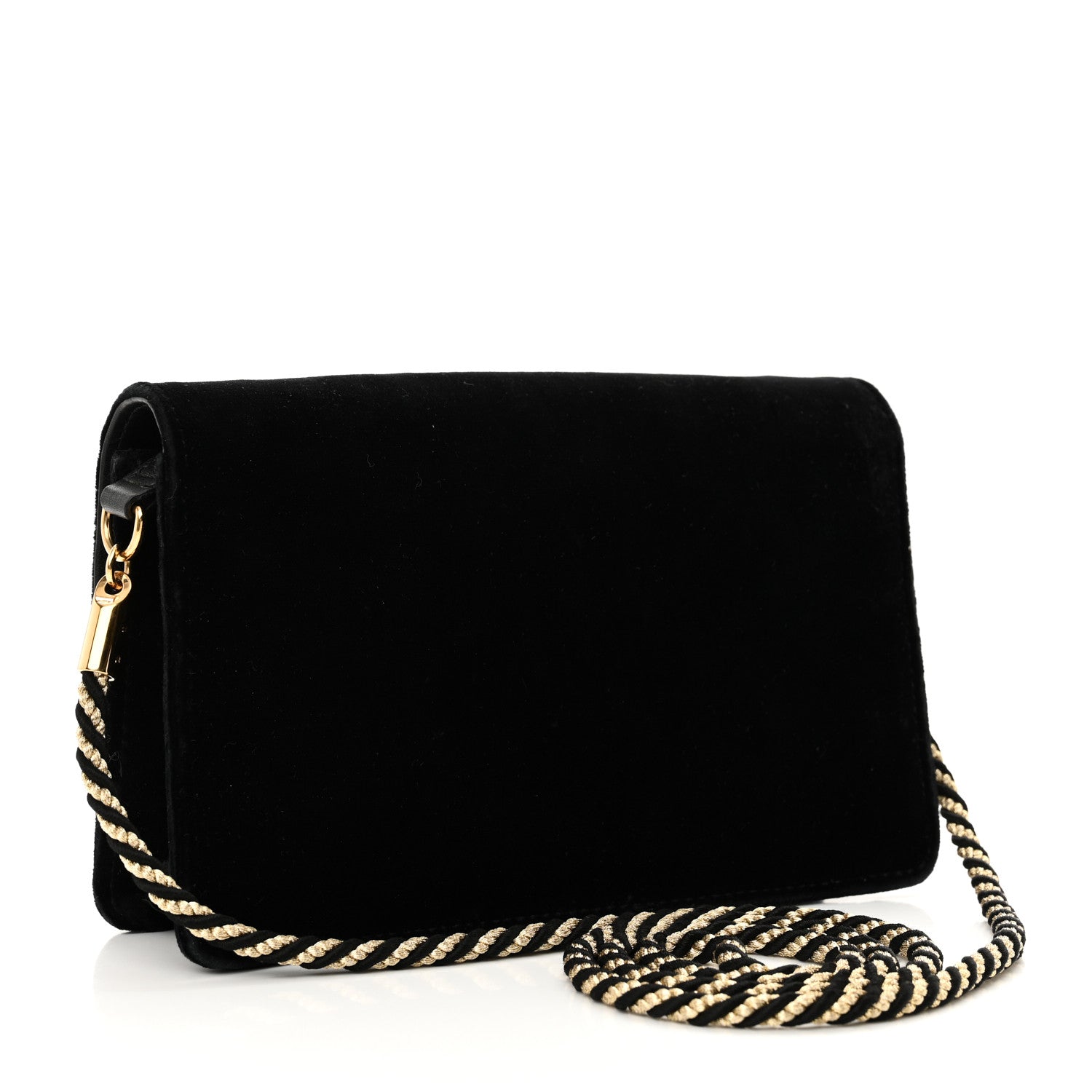 Gucci Velvet Crystal Square G Shoulder Bag Black 3 of 10