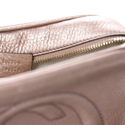Gucci Metallic Pebbled Calfskin Small Soho Disco Bag Pink 10 of 12