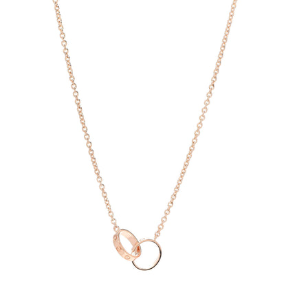 Cartier 18K Pink Gold Interlocking LOVE Necklace 1 of 6