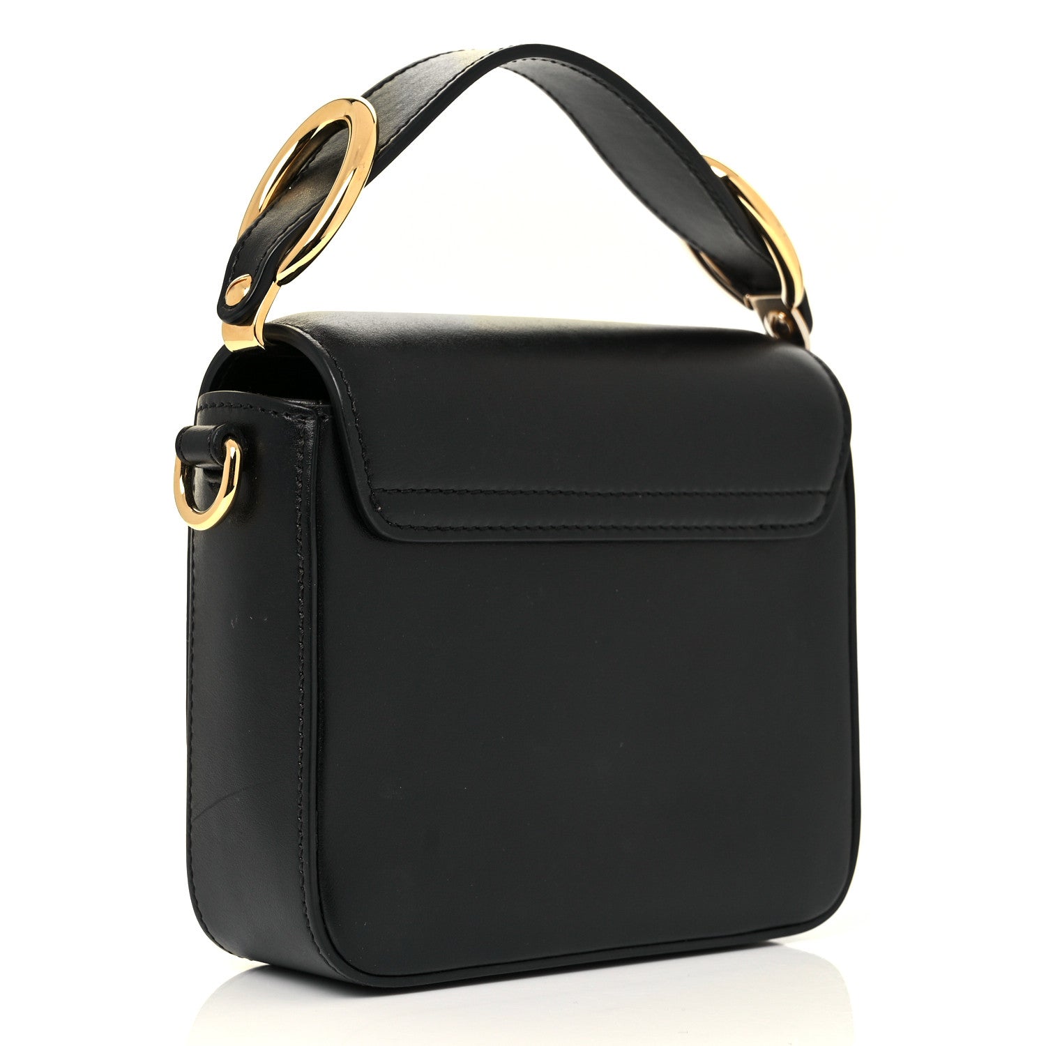Chloe Shiny Calfskin Suede Mini C Double Carry Black 2 of 8
