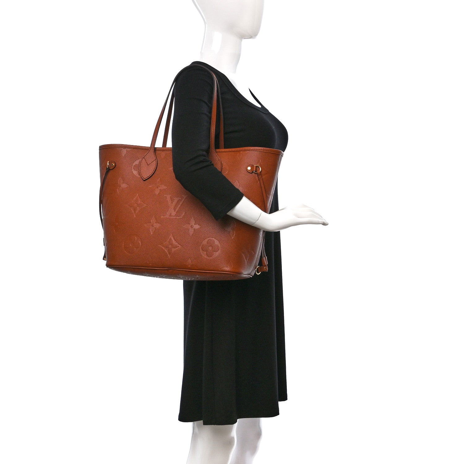 Louis Vuitton Empreinte Monogram Giant Neverfull MM Cognac 2 of 9
