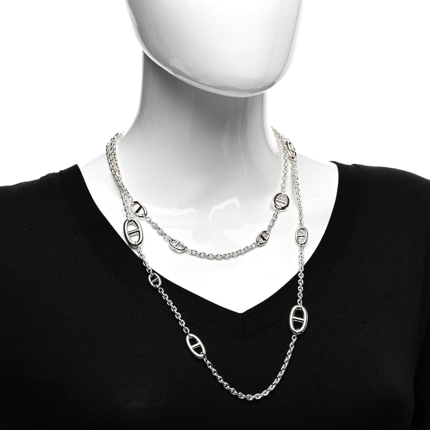 Hermes Sterling Silver Farandole Necklace 120 2 of 4