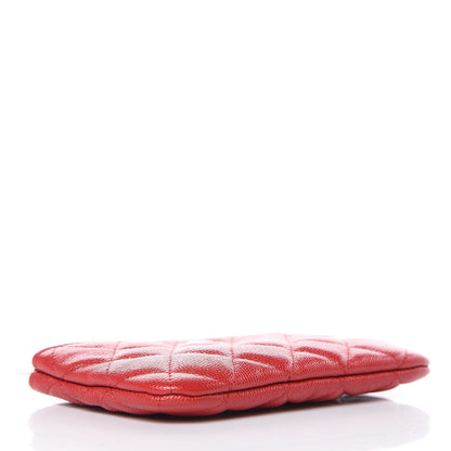 Chanel Caviar Quilted Small Cosmetic Case Dark Red 4 of 8