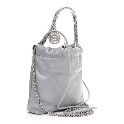 Chanel Shiny Calfskin Quilted Mini Chanel 22 Grey 3 of 11