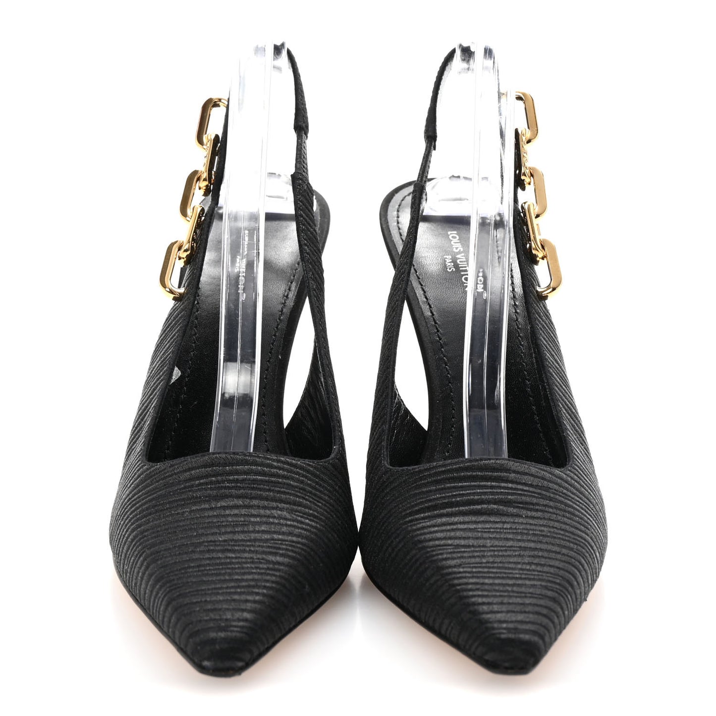 Satin Sparkle Slingback Pumps 39 Black