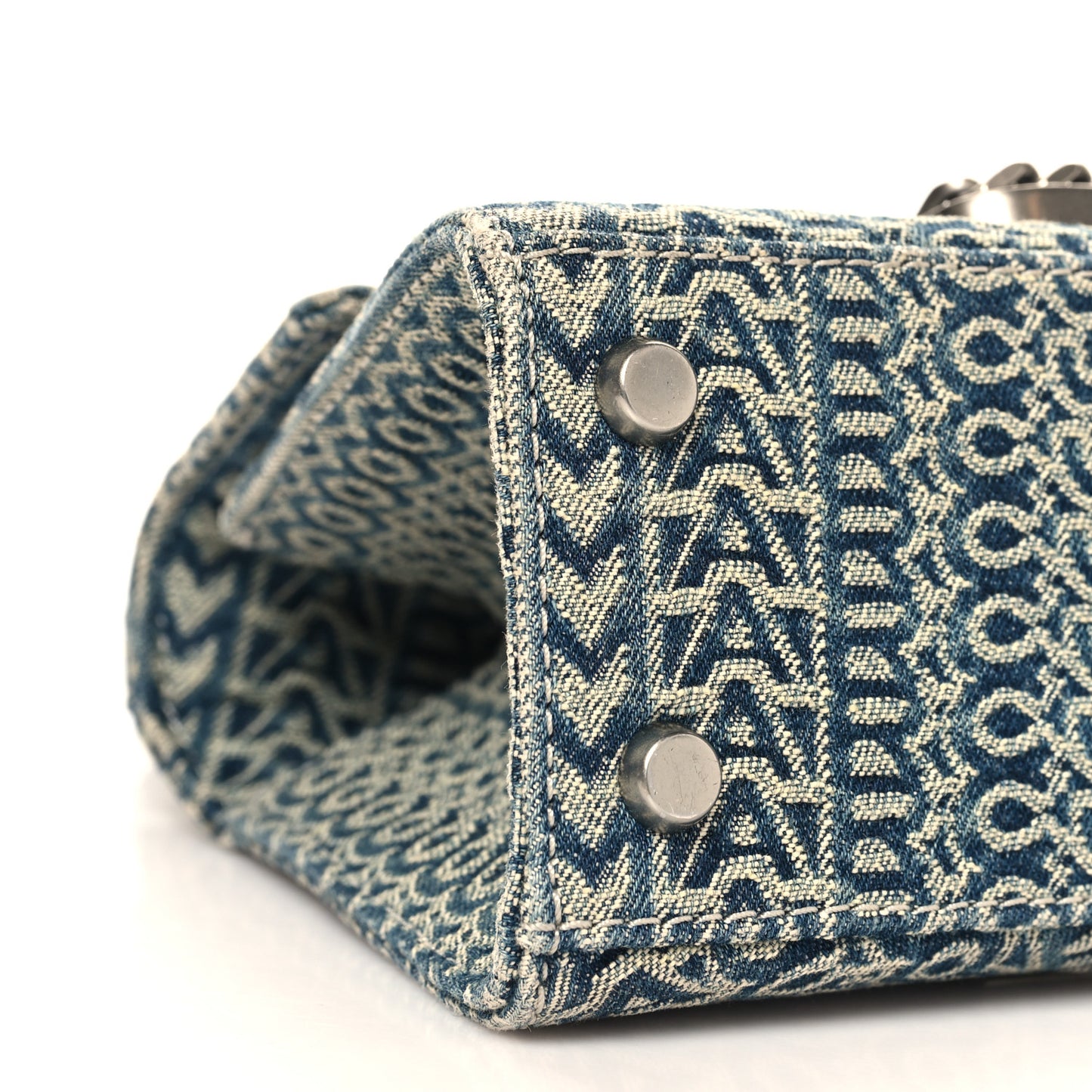Denim Monogram The St Marc Mini Top Handle Bag Blue