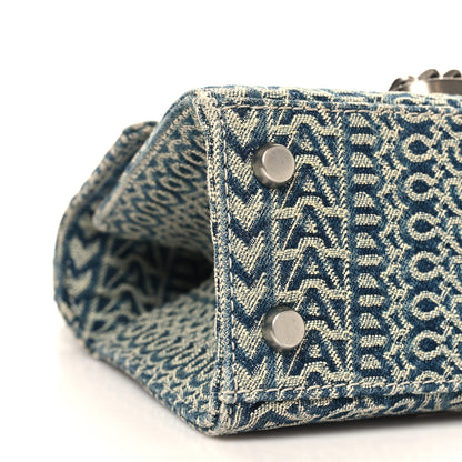 Marc Jacobs Denim Monogram The St Marc Mini Top Handle Bag Blue 9 of 10