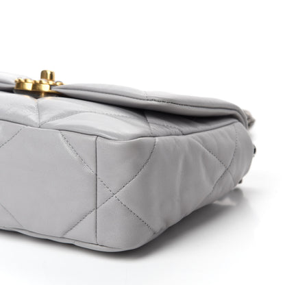 Chanel Goatskin Quilted Medium Chanel 19 Flap Grey 7 of 11