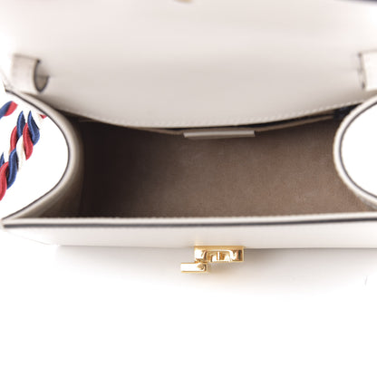 Gucci Calfskin Mini Sylvie Top Handle Bag White 5 of 10