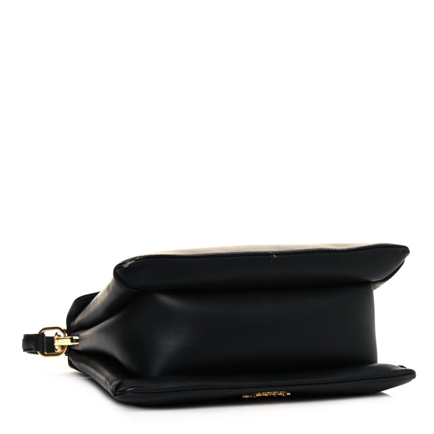 New Calfskin Medium Ingrid Top Handle Bag Black