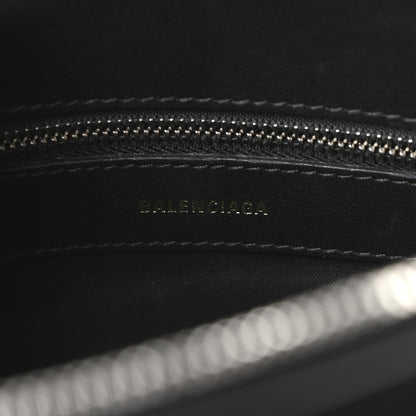 Balenciaga Calfskin Logo Print S Ville Top Handle Bag Black Multicolor 6 of 10