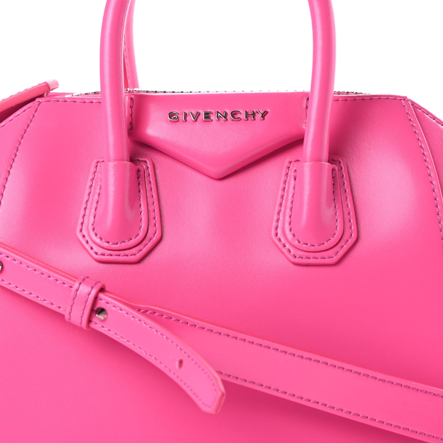 Givenchy Shiny Lord Calfskin Mini Antigona Shocking Pink 8 of 10