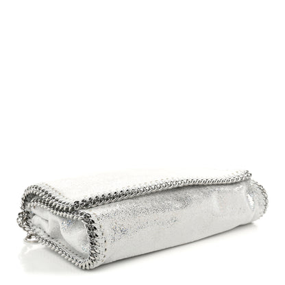 Stella McCartney Chamois Shiny Dotted Nappa Falabella Clutch with Chain Bag White 4 of 10