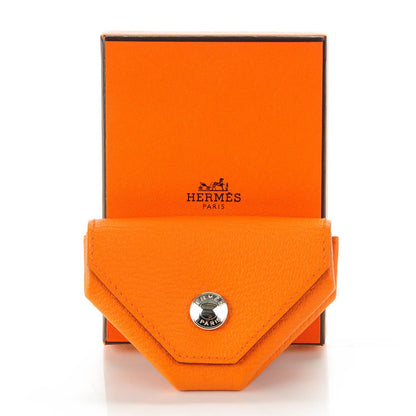 Hermes Chevre Mysore Le 24 Coin Purse Orange 4 of 7