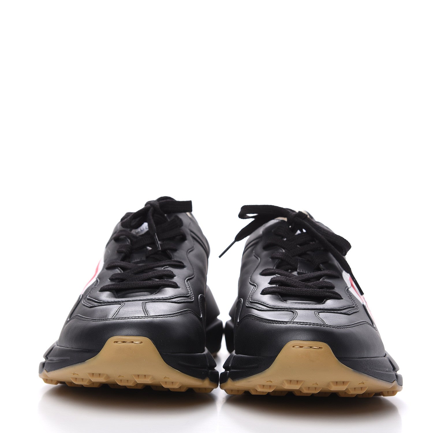 Gucci X SEGA Calfskin Logo Mens Rhyton Sneakers 13 Black 2 of 8
