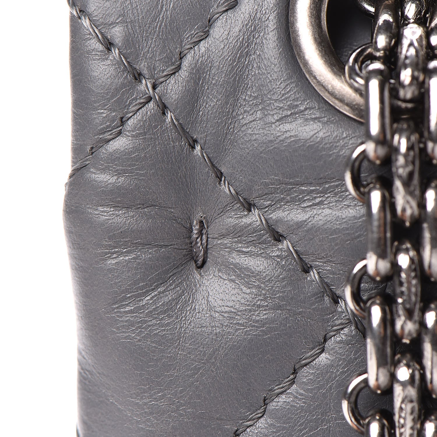 Chanel Aged Calfskin Quilted 2.55 Reissue 226 Flap Grey 17 of 20