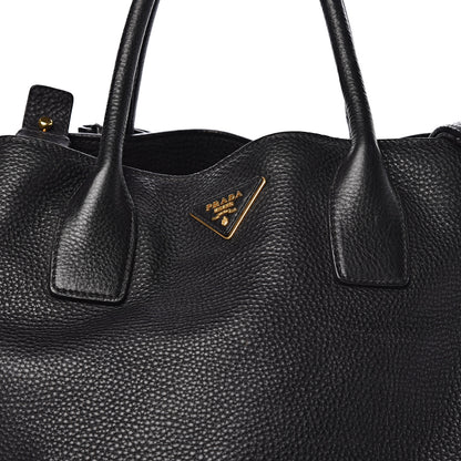 Prada Vitello Daino Tote Black 9 of 13