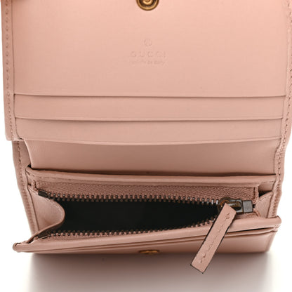 Gucci Calfskin Matelasse GG Marmont Card Case Wallet Perfect Pink 5 of 7