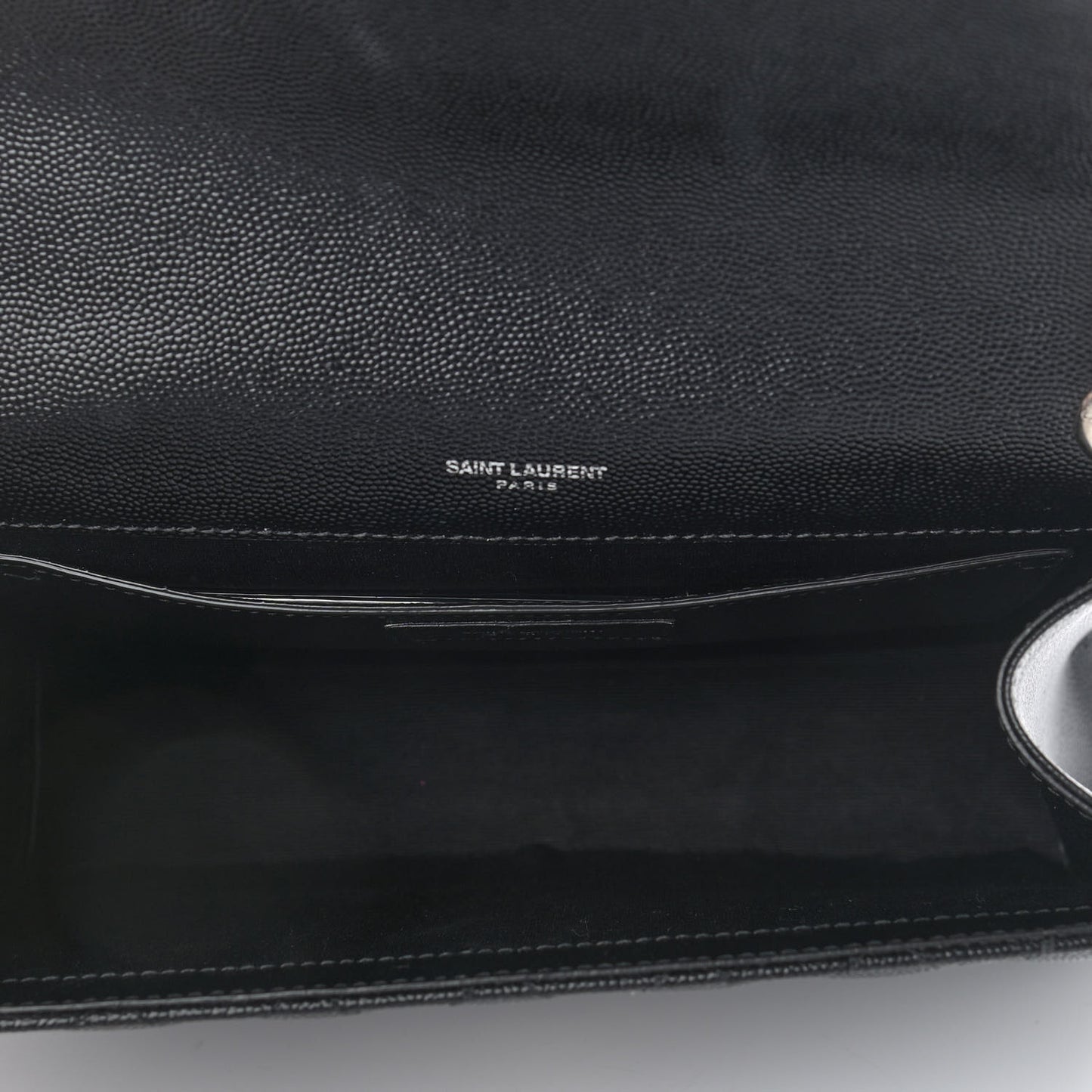 Grain De Poudre Textured Mixed Matelasse Triquilt Medium Monogram Satchel Black