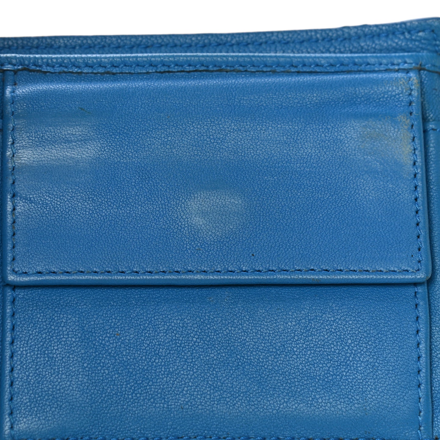 Nappa Intrecciato Bi-Fold Wallet Blue