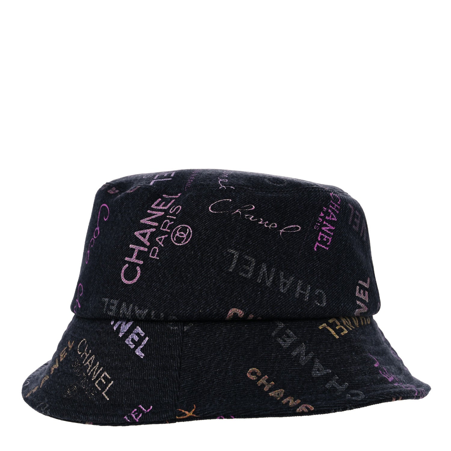 Chanel Denim Mood Cloche Bucket Hat S Black 2 of 6