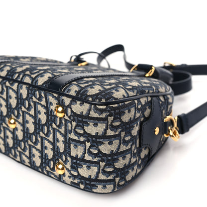 Christian Dior Oblique Medium D-Vibe Bowling Bag Blue 9 of 10