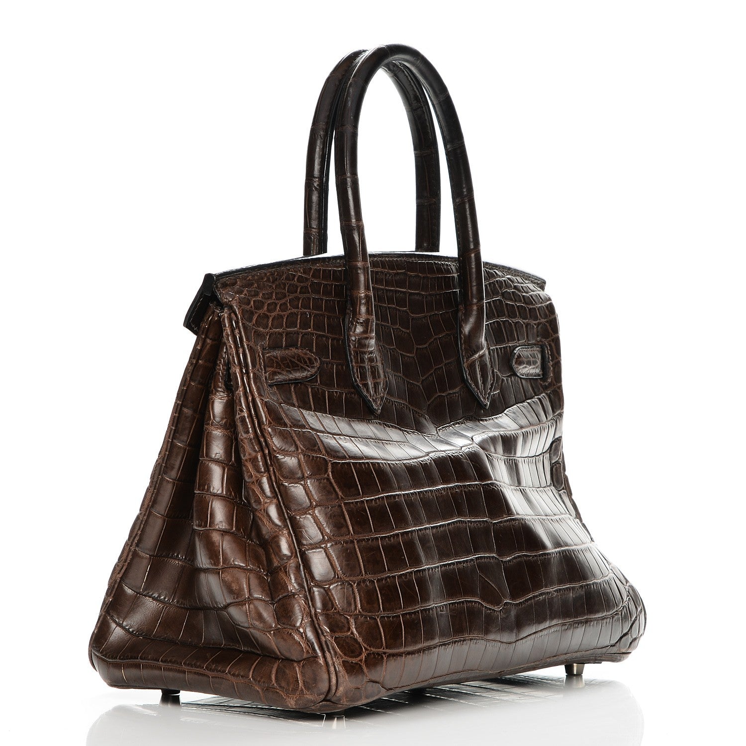Hermes Matte Niloticus Crocodile Birkin 30 Chocolate 3 of 27