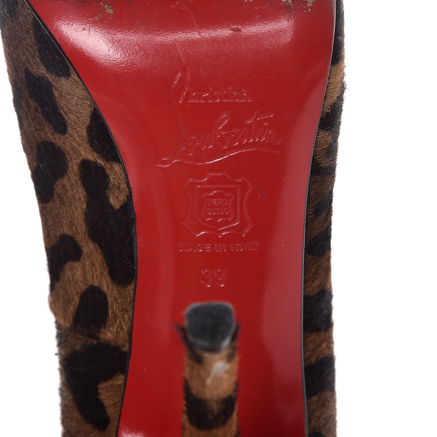 Pony Hair Leopard Print Platform Pumps 39