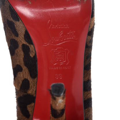 Christian Louboutin Pony Hair Leopard Print Platform Pumps 39 8 of 10