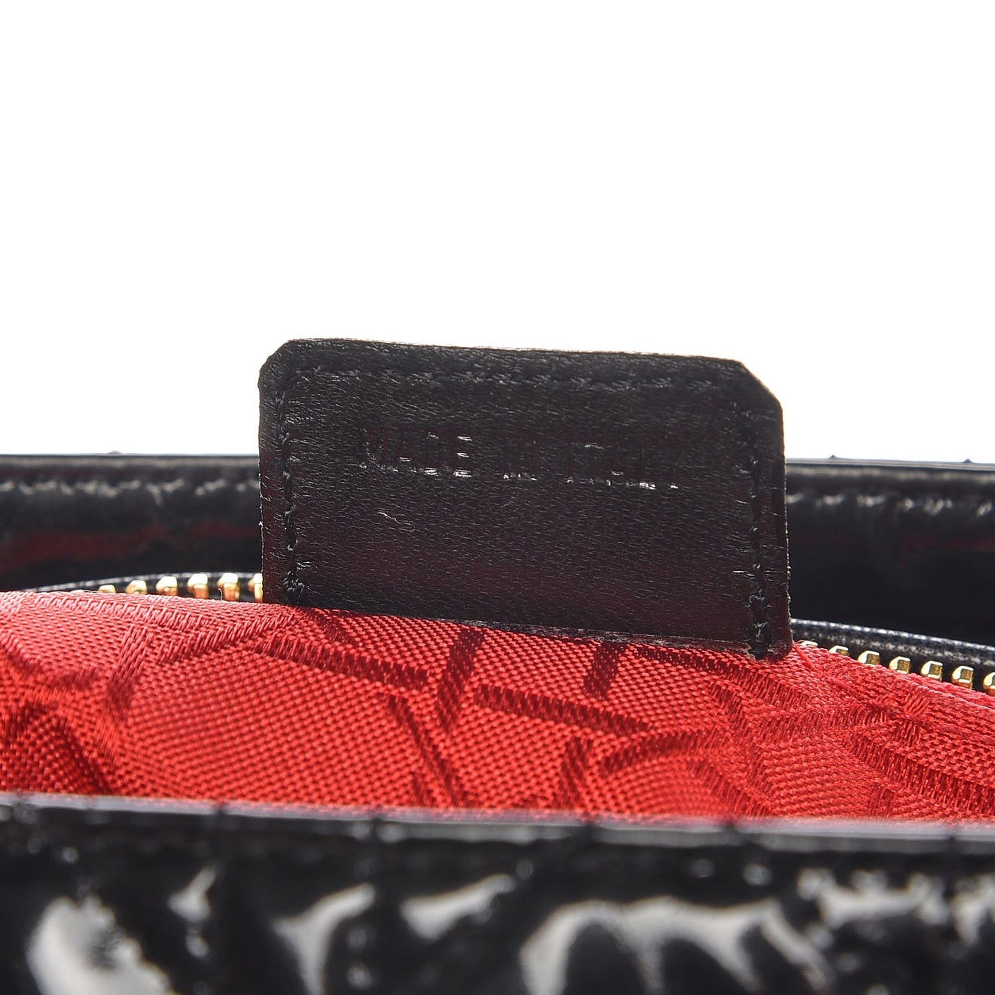 Patent Cannage Medium Lady Dior Black