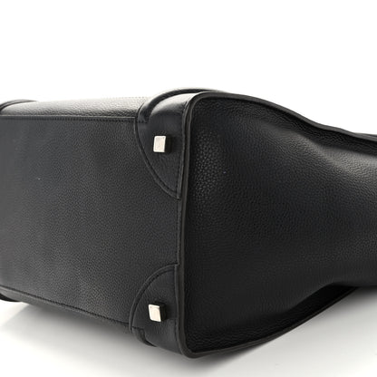 Celine Drummed Calfskin Mini Luggage Black 9 of 10