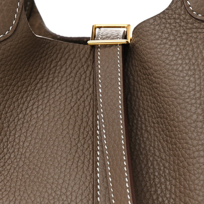 Hermes Taurillon Clemence Picotin Lock 18 PM Etoupe 8 of 11