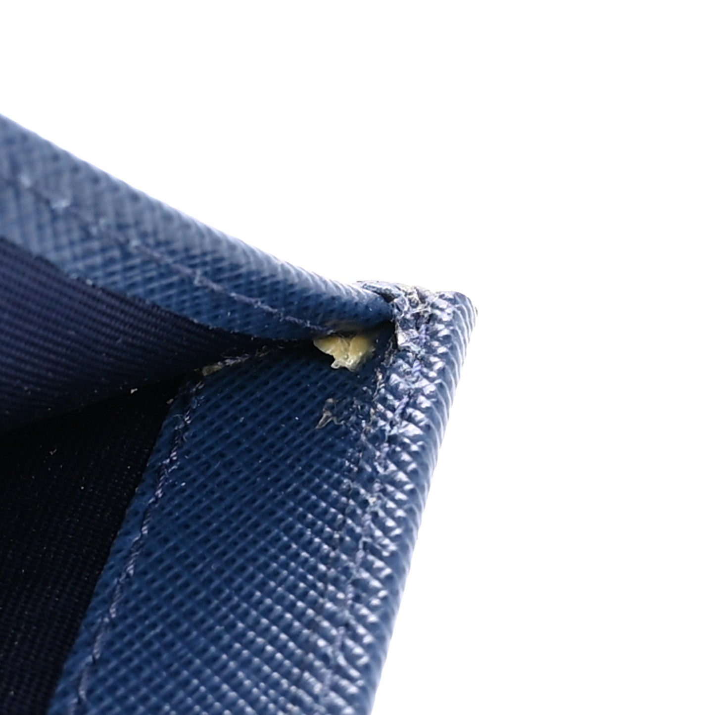 Saffiano Metal French Flap Compact Wallet Bluette