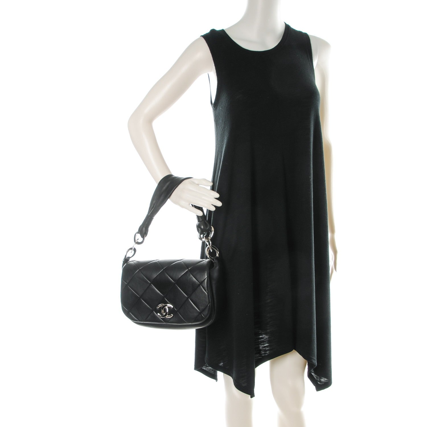 Chanel Lambskin Quilted Flap Bag Black 2 of 7