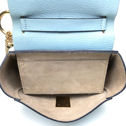 Chloe Grained Lambskin Mini Drew Shoulder Bag Cloudy Blue 4 of 5