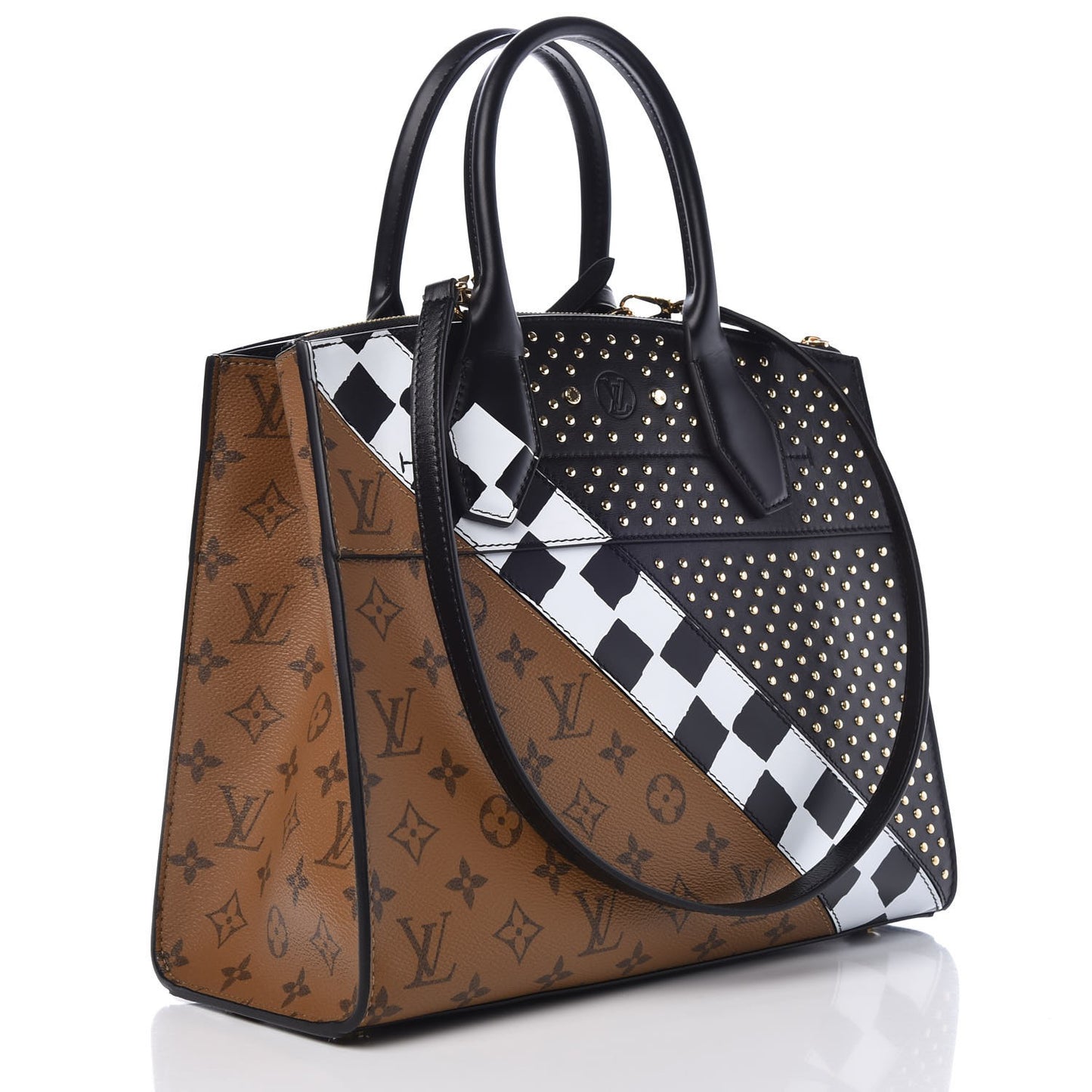 Calfskin Reverse Monogram City Steamer MM