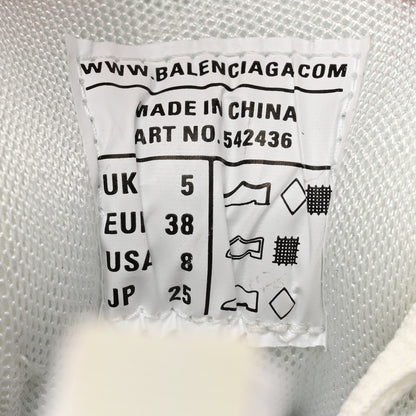 Balenciaga Mesh Nubuck Effect Fabric Glow in the Dark Womens Track Sneakers 39 White 6 of 9