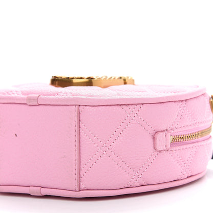 Marc Jacobs Grained Calfskin Quilted The Status Round Crossbody Pink 9 of 9