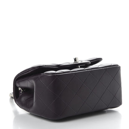 Chanel Lambskin Quilted Mini Square Flap Dark Purple 4 of 10