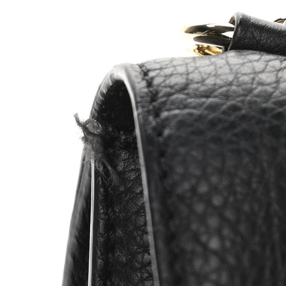 Valentino Garavani Pebbled Calfskin Medium Glam Lock Rockstud Flap Black 10 of 10